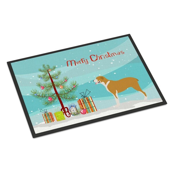 Carolines Treasures Belgium Mastiff Christmas Indoor or Outdoor Mat, 24 x 36 in. BB8489JMAT - main